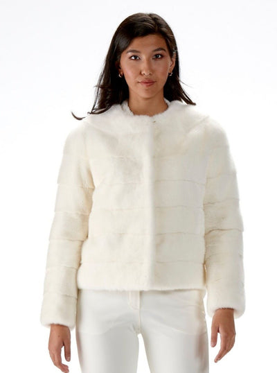 Lisette White Mink Jacket - The Fur Store