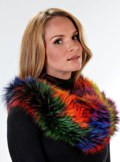Molly Multi Color Fox Shrug - The Fur Store