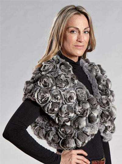 Esme Knitted Chinchilla Bolero - The Fur Store