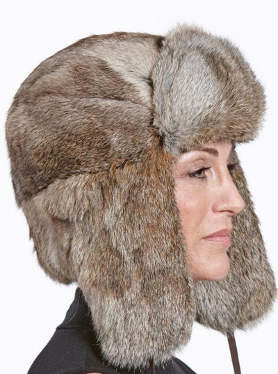 Jackson Women's Brown Rabbit Trapper Hat - The Fur Store