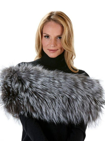 Celine Silver Fox Fur Shrug - The Fur Store