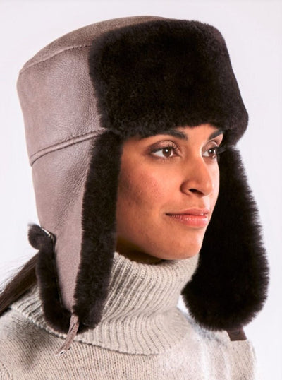 Jordan Brown Russian Ushanka Shearling Hat - The Fur Store