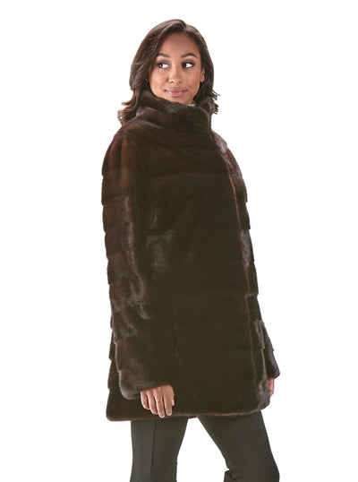 Erin Mahogany Mink Stroller - The Fur Store