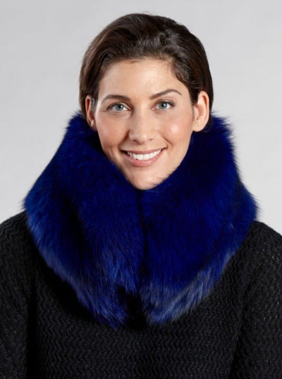 Kelly Blue Fox Fur Neck Warmer - The Fur Store