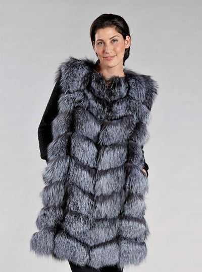 Margot Silver Fox Vest - The Fur Store