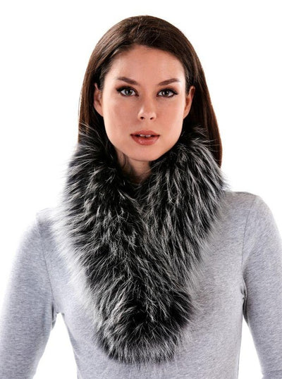 Ember Silver Tipped Raccoon Scarf - The Fur Store