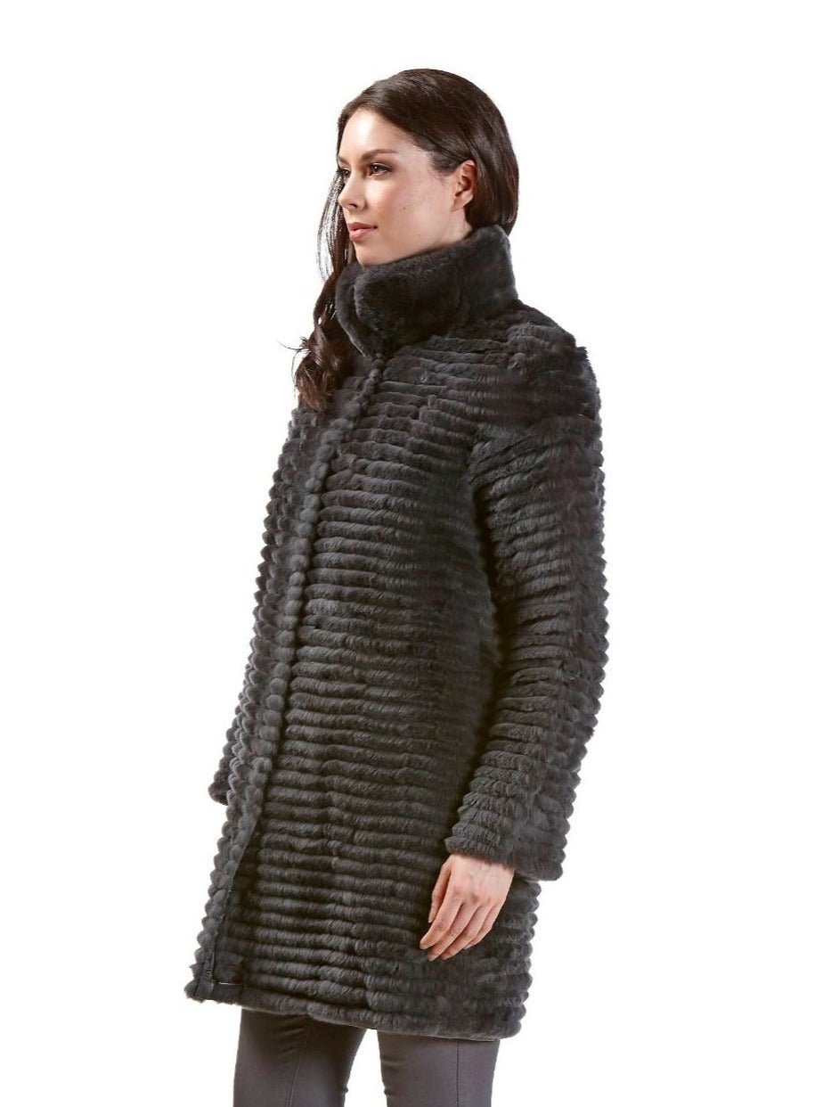 blue duck reversible fur coat