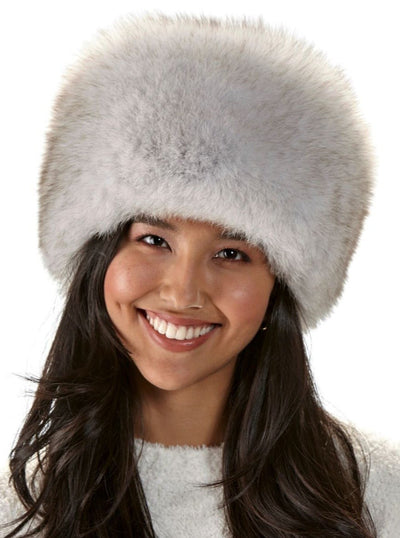 Veronica Women's Russian White Fox Hat - The Fur Store