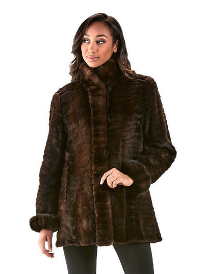 Belinda Brown Reversible Sheared Mink Jacket - The Fur Store